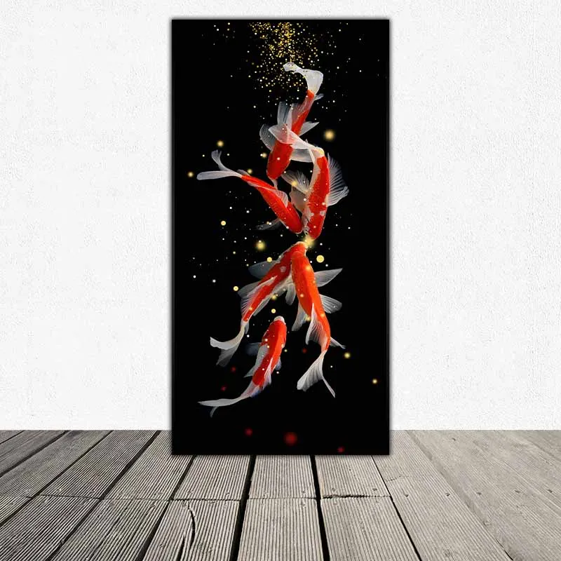 Tranh phong thủy, tranh cửu ngư quần thực