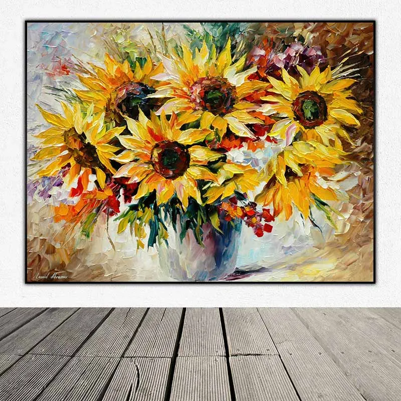 Thắp Sáng Không Gian Sống Với Tranh Hoa Hướng Dương Rực Rỡ