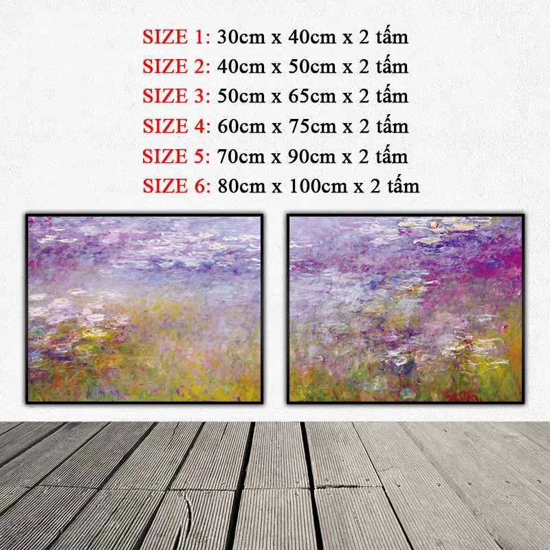 tranh hoa súng (Water Lilies) của họa sĩ Claude Monet
