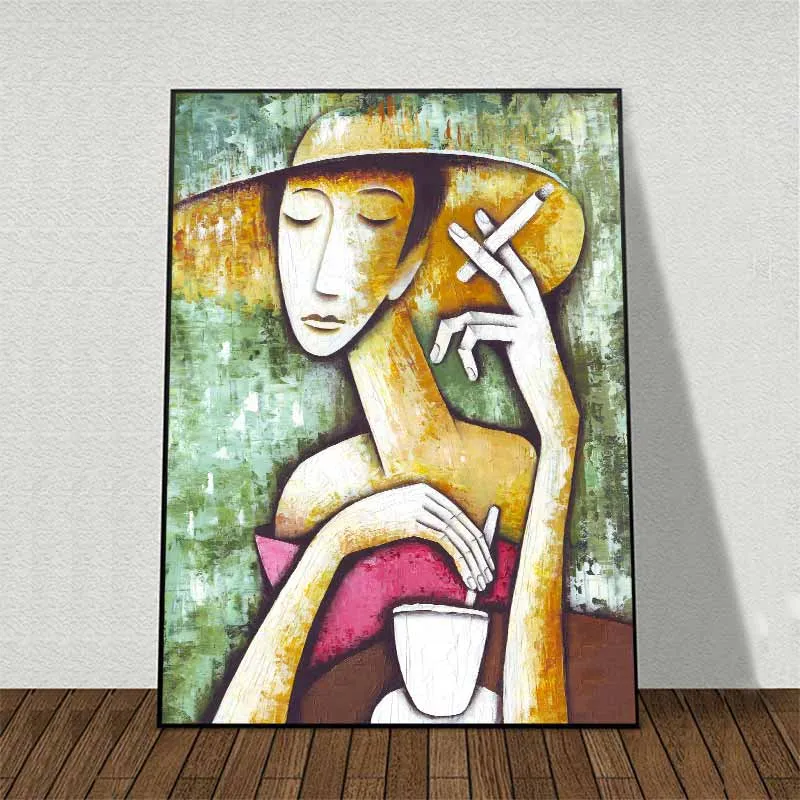 Tranh chân dung cô gái cách điệu