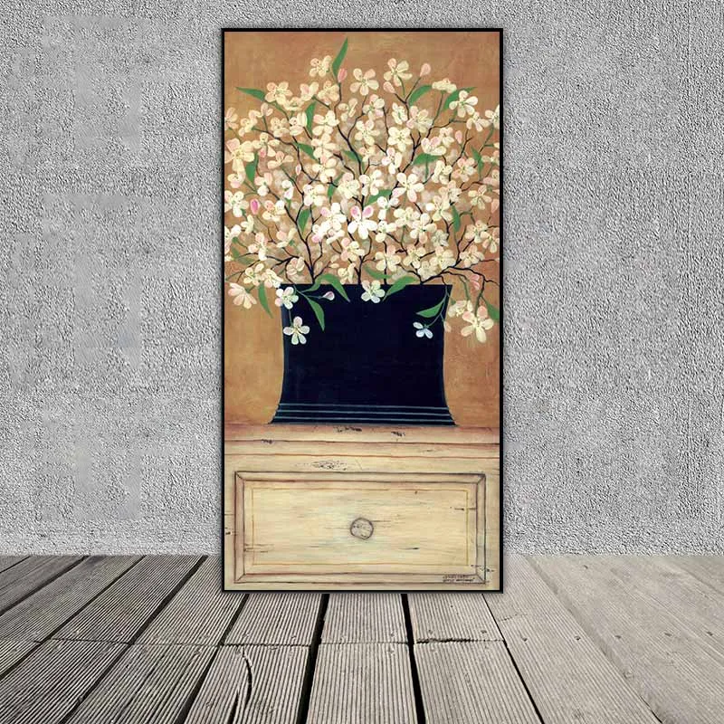 Tranh chậu hoa táo và chậu hoa Cherry (Apple Blossoms and Cherry Blossoms) của họa sĩ Dotty Chase