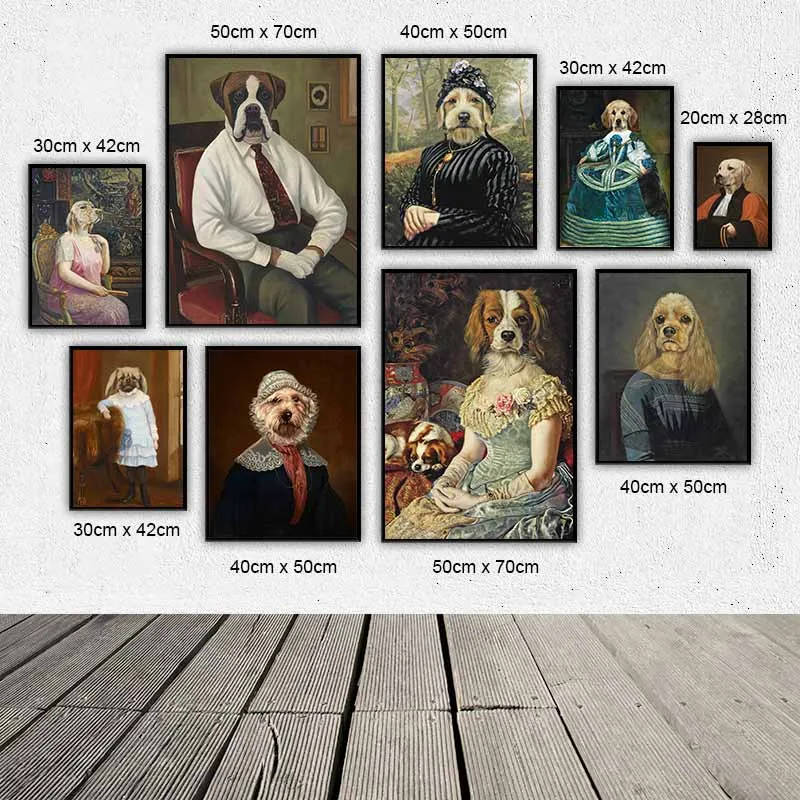 Tranh chân dung các loại chó của họa sĩ Thierry Poncelet