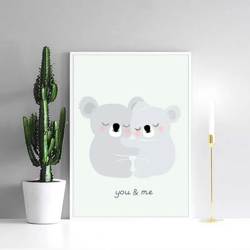 Tranh canvas động vật dễ thương