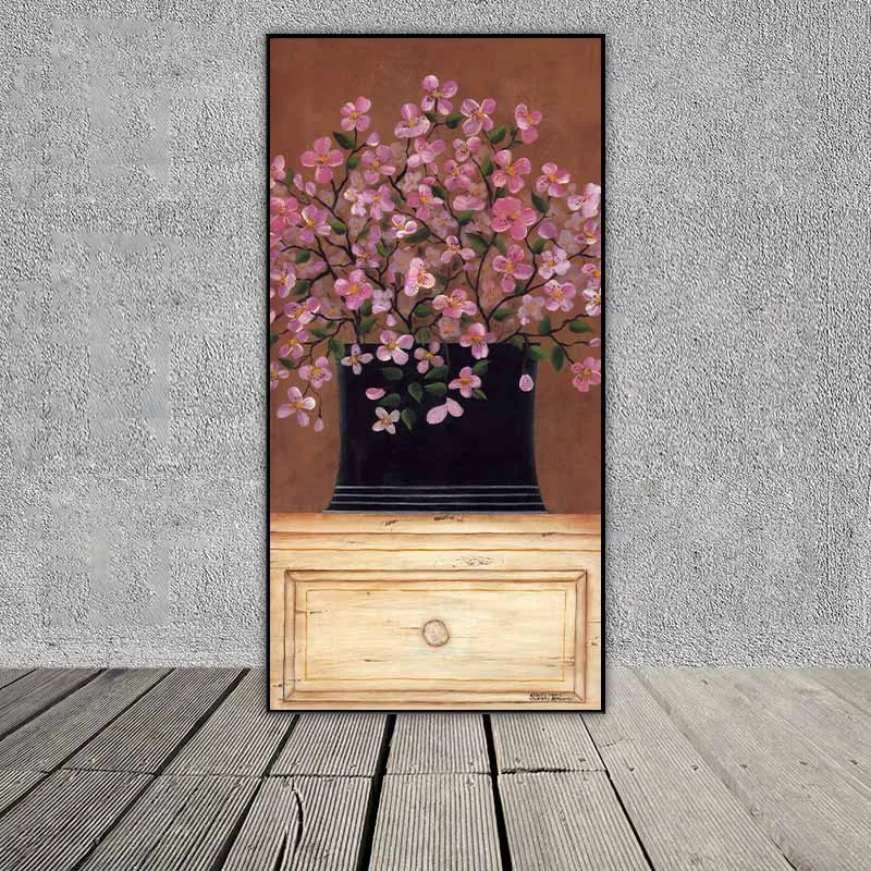 Tranh chậu hoa táo và chậu hoa Cherry (Apple Blossoms and Cherry Blossoms) của họa sĩ Dotty Chase