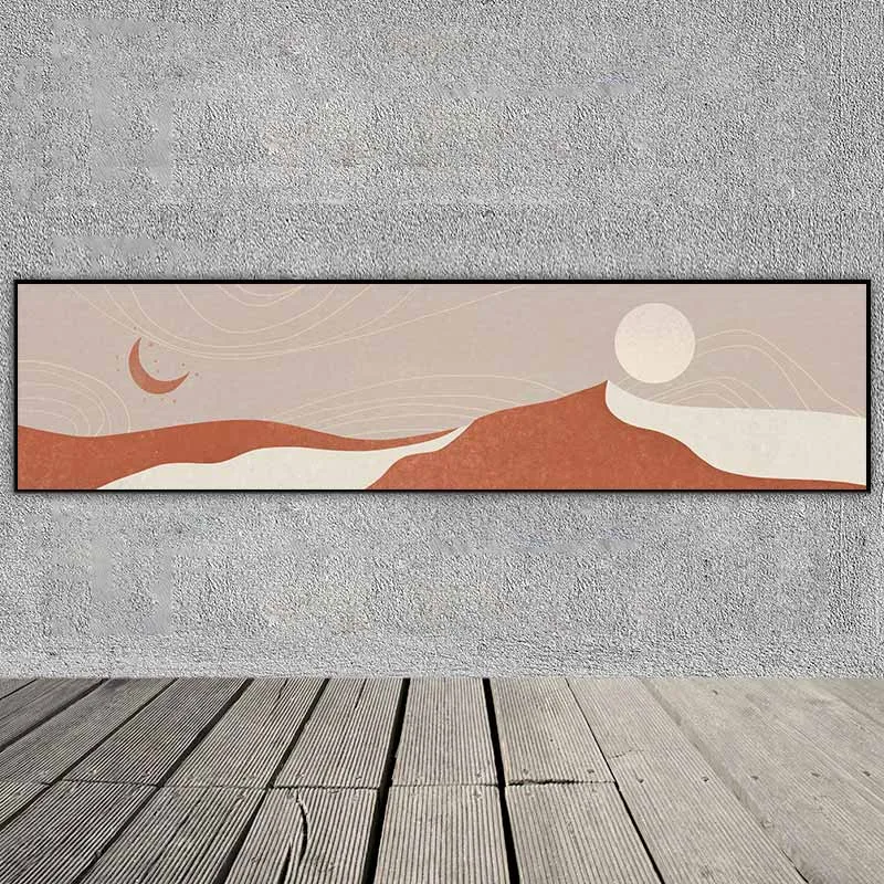 Tranh phong cảnh trừu tượng với màu sắc phong cách Morandi