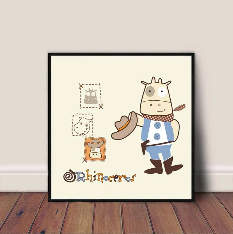 Tranh các loài vật ngộ nghĩnh treo phòng trẻ em