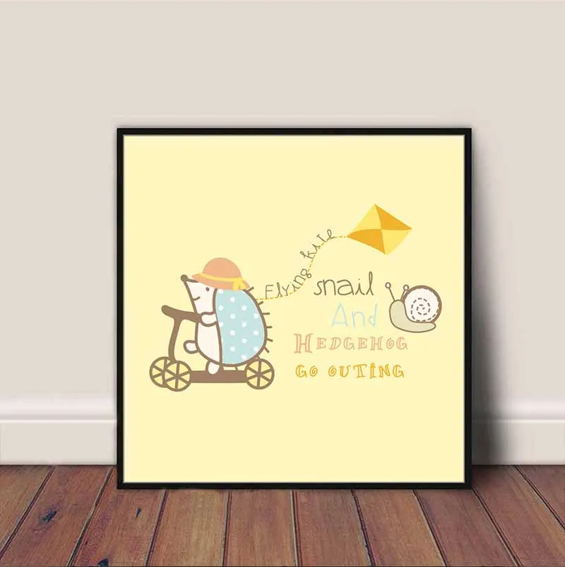 Tranh các loài vật ngộ nghĩnh treo phòng trẻ em