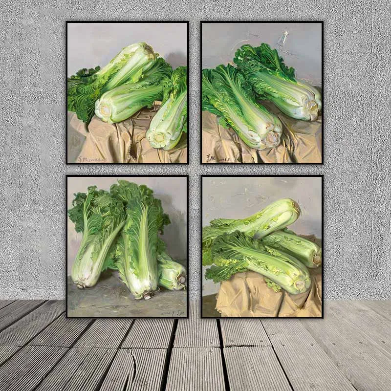 Tranh in tĩnh vật bắp cải của họa sĩ Xin Dongwang