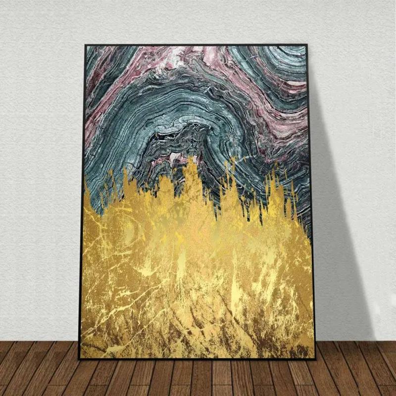 Tranh trừu tượng màu sơn loang chảy