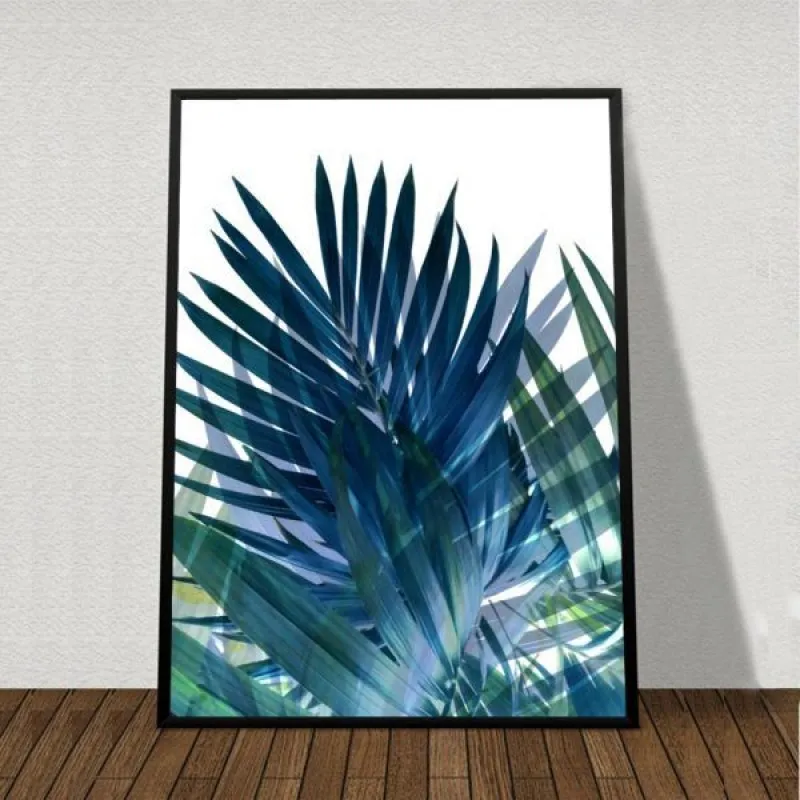 Tranh bộ lá cây đa, lá cọ dừa, và tranh chữ life