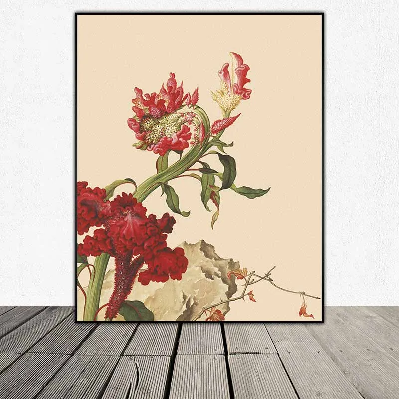 Tranh hoa Loa Kèn, hoa Mẫu Đơn, hoa Mào Gà, hoa Anh Túc, hoa Diên Vĩ