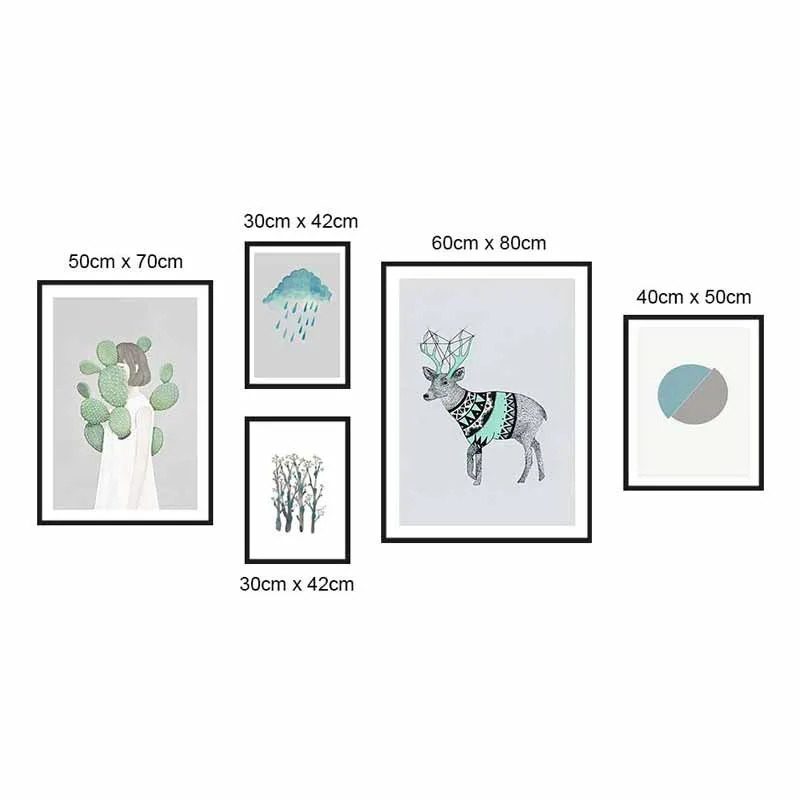 Tranh bộ Scandinavian trừu tượng