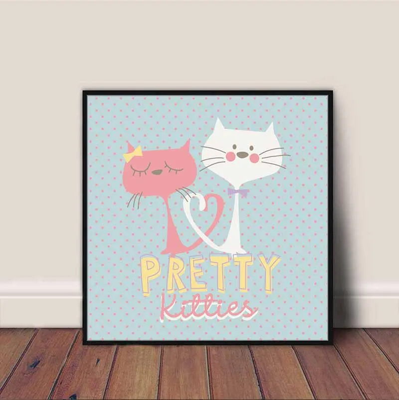 Tranh các loài vật ngộ nghĩnh treo phòng trẻ em