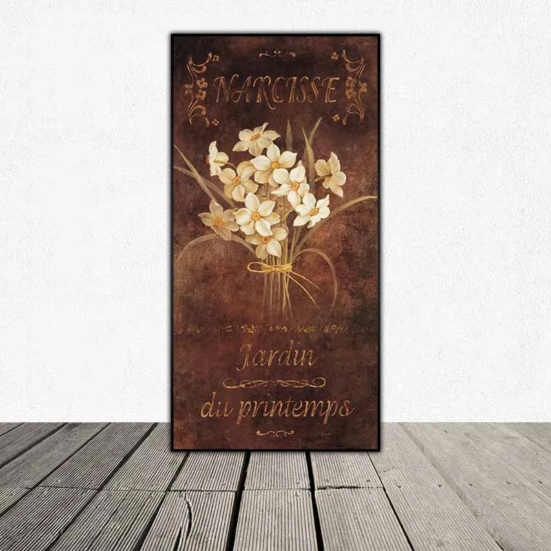 Tranh hoa  thủy tiên và hoa tupil phong cách cổ điển