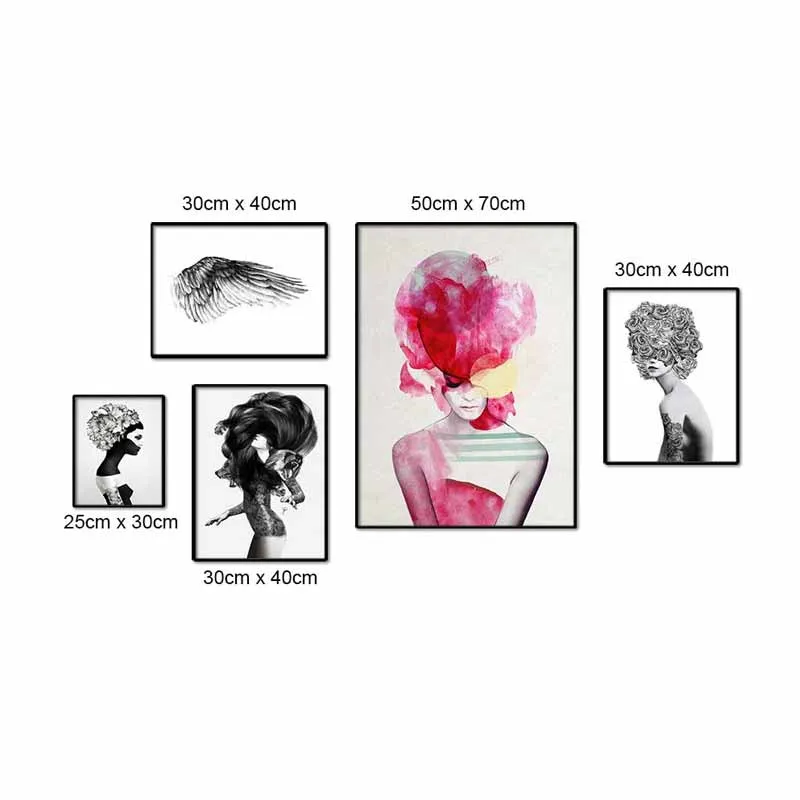 Tranh canvas Scandinavian thời trang và các cô gái