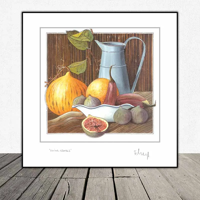 Tranh tĩnh vật ẩm thực: Gợi ý trang trí cho căn bếp thêm phần thi vị