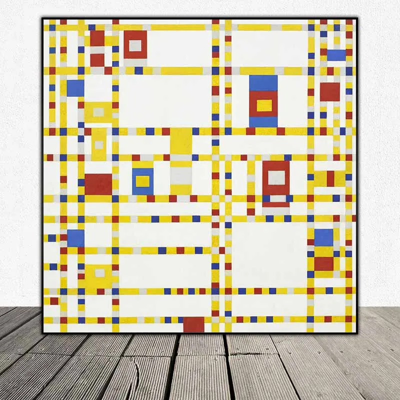 Tranh trừu tượng Broadway Boogie Woogie của họa sĩ Piet Mondrian