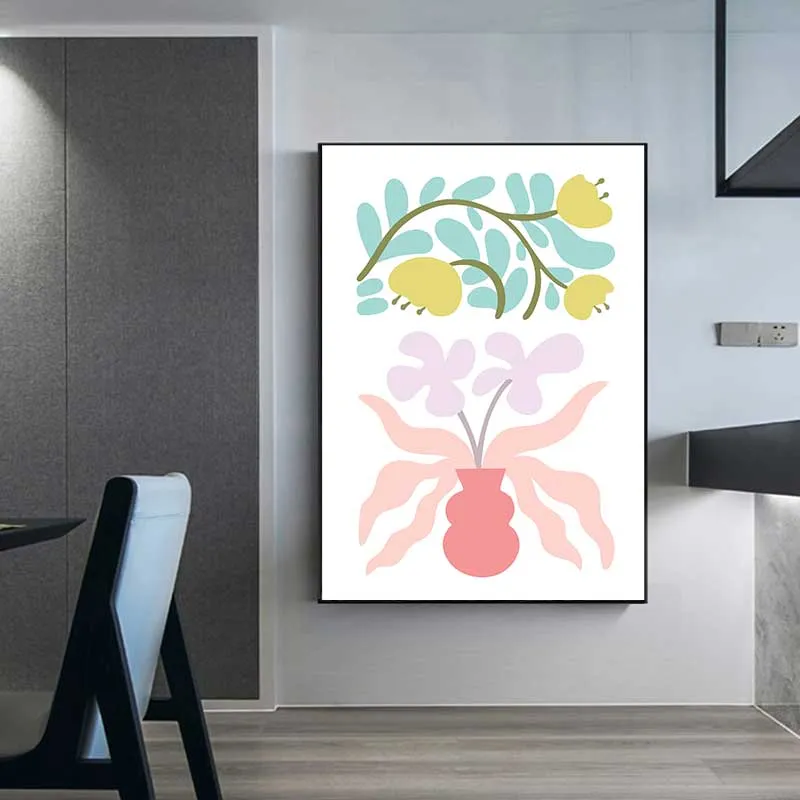 Tranh hoa lá theo phong cách họa sĩ Matisse