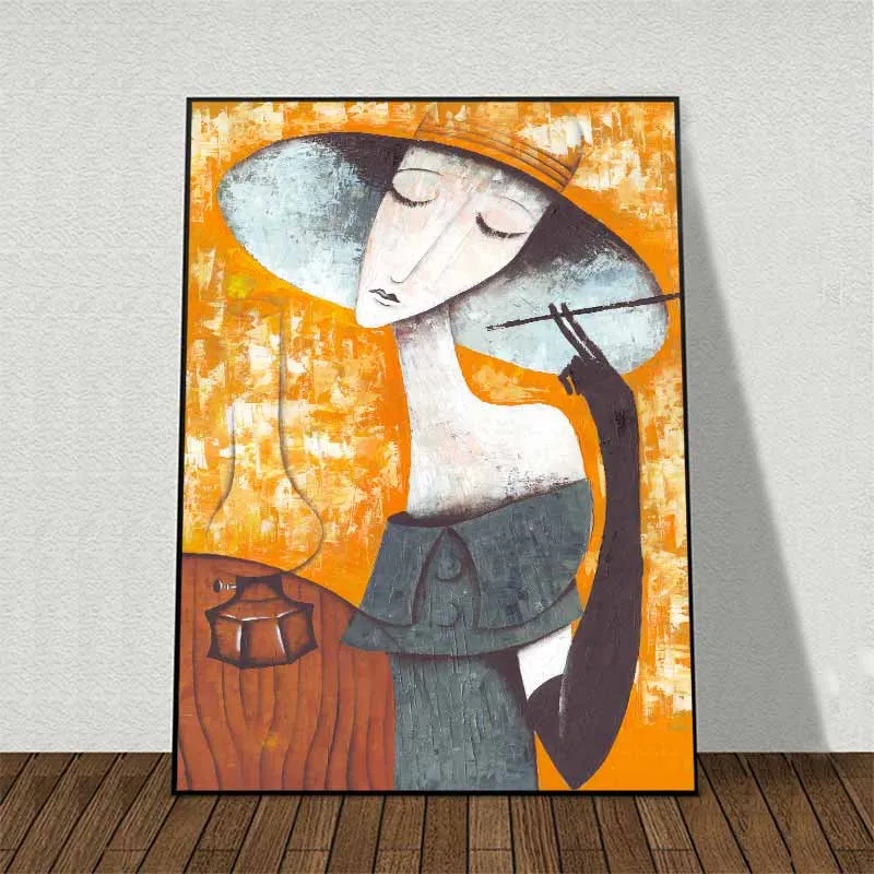 Tranh chân dung cô gái cách điệu