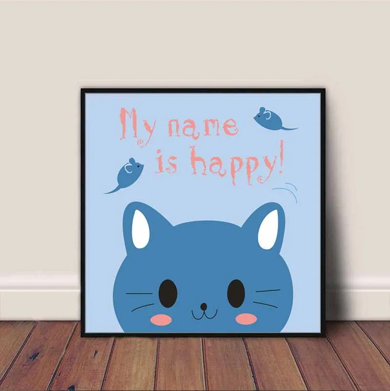 Tranh các loài vật ngộ nghĩnh treo phòng trẻ em