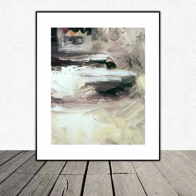 Tranh trừu tượng các vệt sơn với tông màu nâu trầm ấm