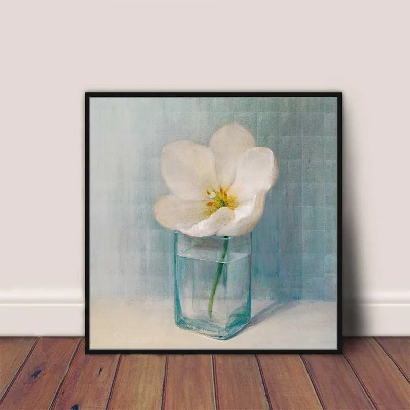 Tranh bông hoa Trà, hoa Cúc và hoa Huệ