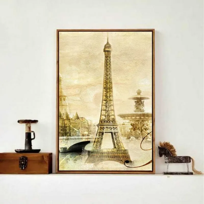 Tranh phong cảnh kiến trúc nổi tiếng tại Paris, Pháp