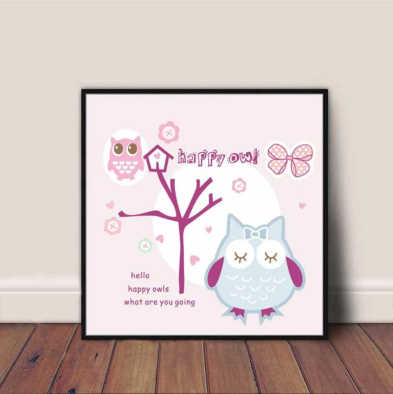 Tranh các loài vật ngộ nghĩnh treo phòng trẻ em