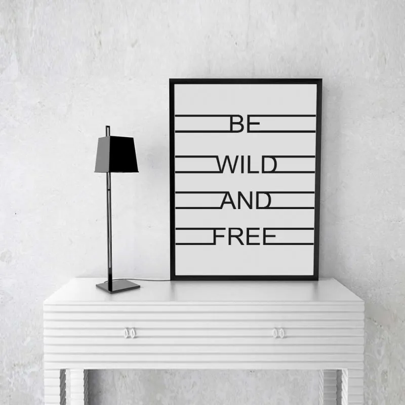 Tranh Scandinavian Be wild and free và quả dứa