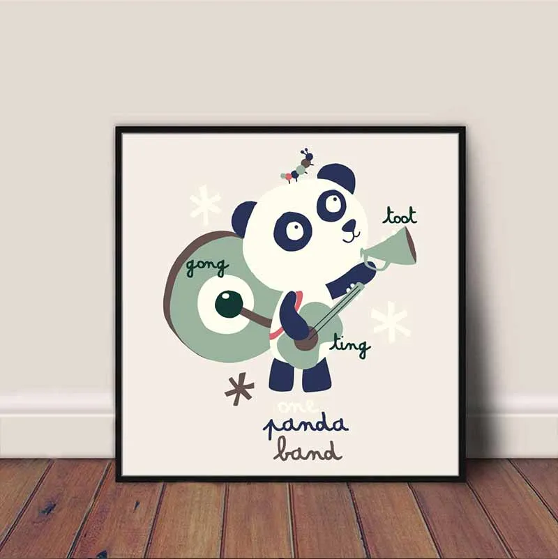 Tranh các loài vật ngộ nghĩnh treo phòng trẻ em