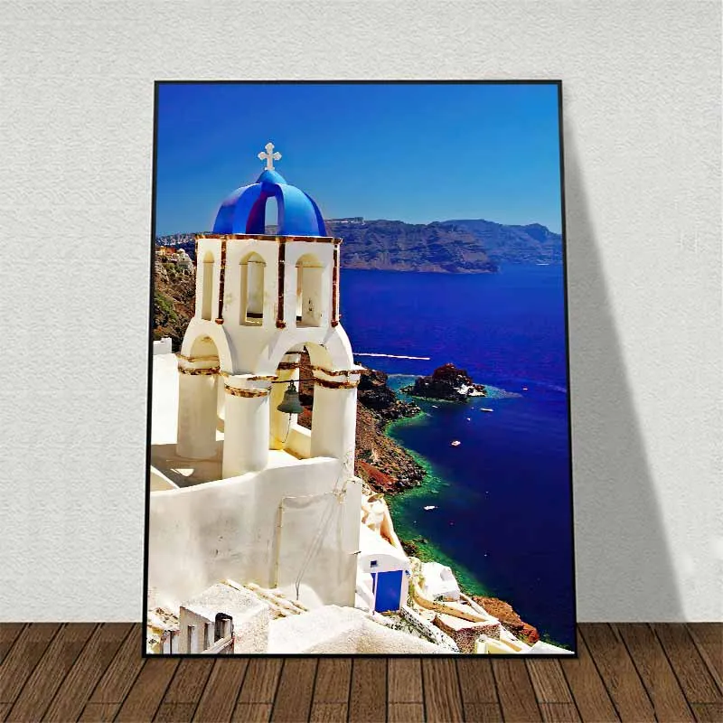 Tranh phong cảnh thành phố biển Santorini - Hy Lạp