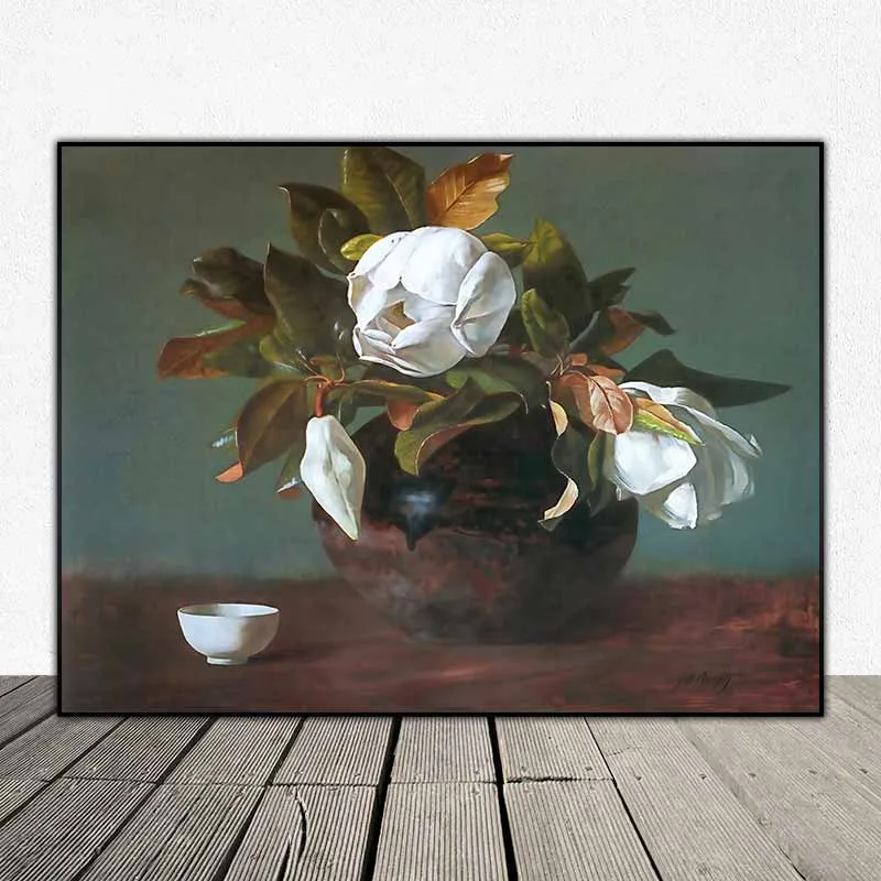 Tranh tĩnh vật hoa mộc lan