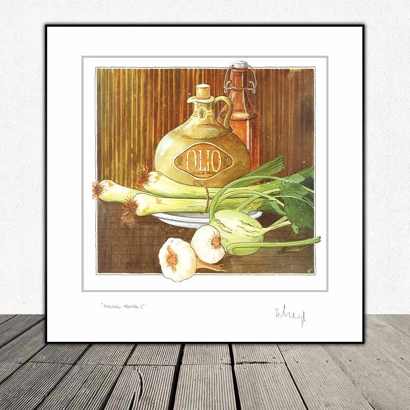 Tranh tĩnh vật ẩm thực: Gợi ý trang trí cho căn bếp thêm phần thi vị