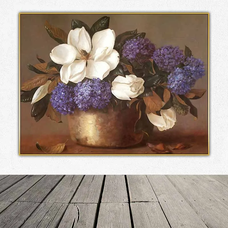 Tranh tĩnh vật cổ điển hoa Mộc Lan