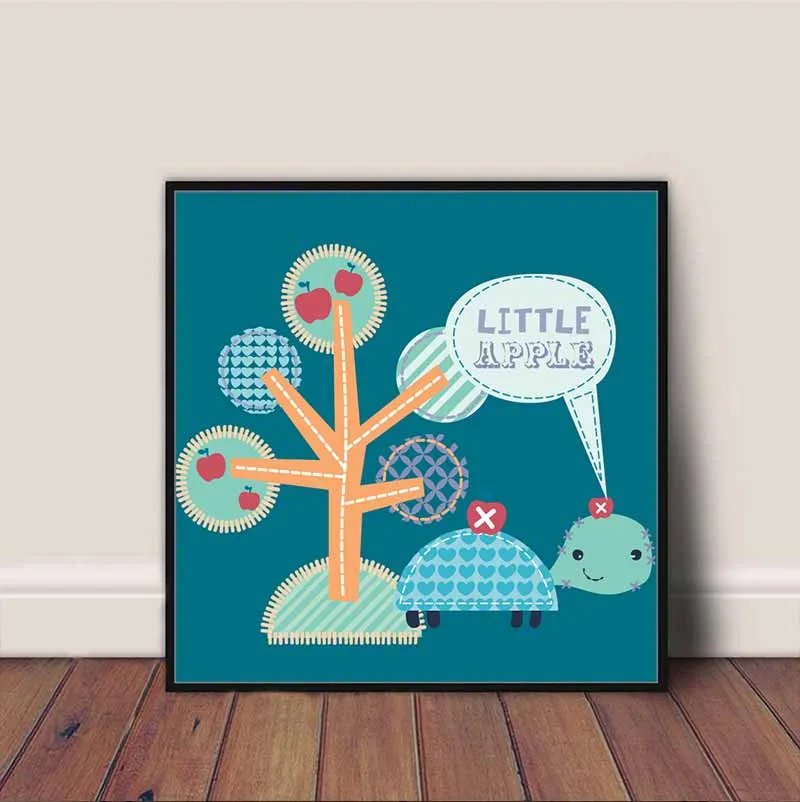 Tranh các loài vật ngộ nghĩnh treo phòng trẻ em