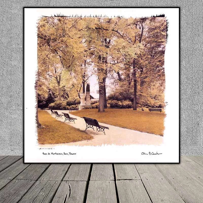 Tranh phong cảnh công viên tại Paris