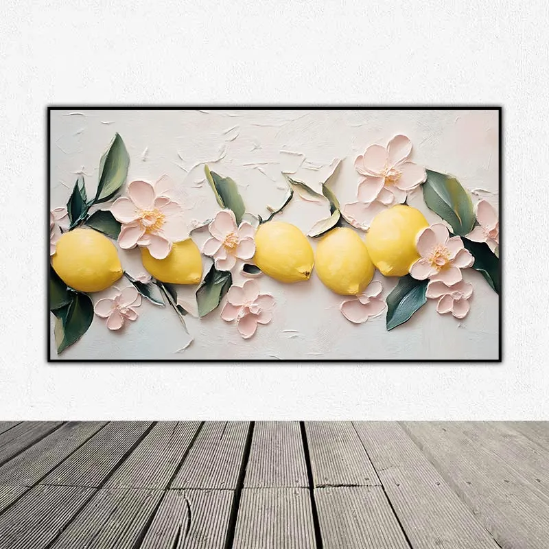 Tĩnh Vật Chanh và Hoa Lá - Tranh Đắp Nổi 3D (Textured Citrus Still Life)