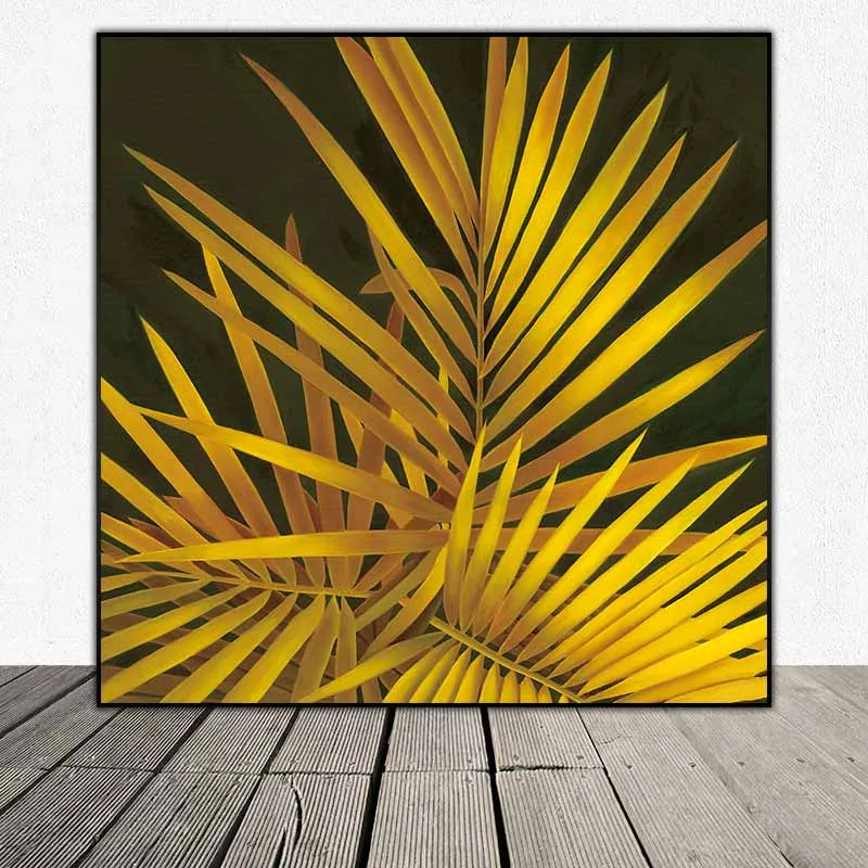 Tranh lá cây màu vàng
