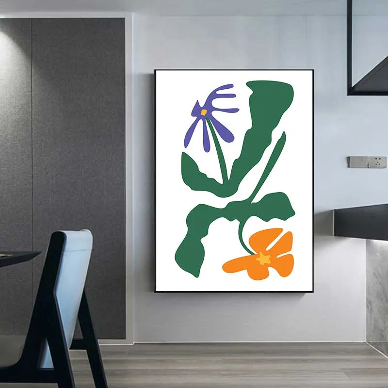 Tranh hoa lá theo phong cách họa sĩ Matisse