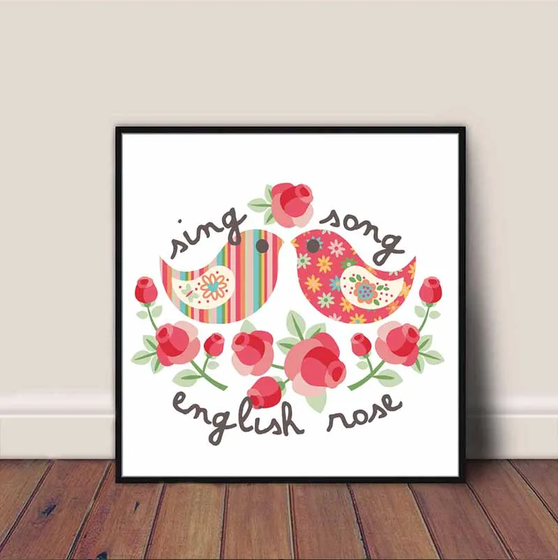 Tranh các loài vật ngộ nghĩnh treo phòng trẻ em