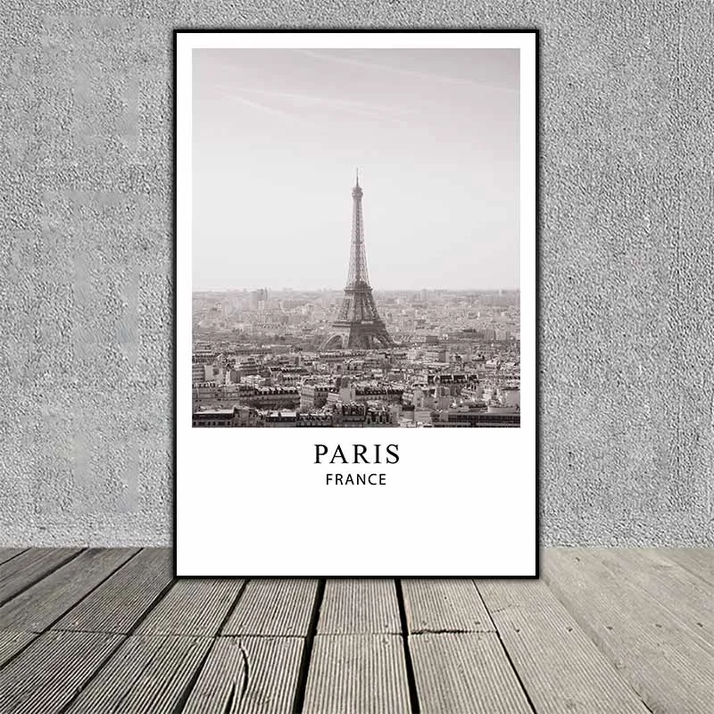 Tranh kiến trúc nổi tiếng tháp Eiffel, tượng Nữ thần Tự do, vòng quay London Eye