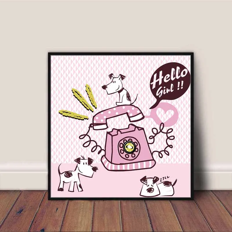 Tranh các loài vật ngộ nghĩnh treo phòng trẻ em