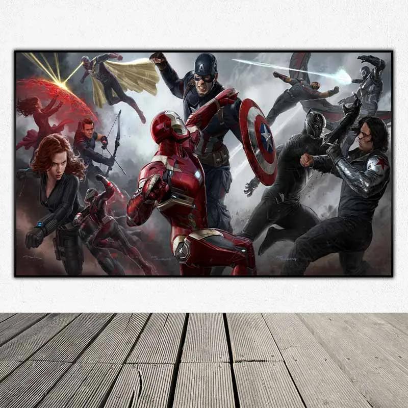 Tranh các nhân vật siêu anh hùng trong biệt đội siêu anh hùng Avengers.