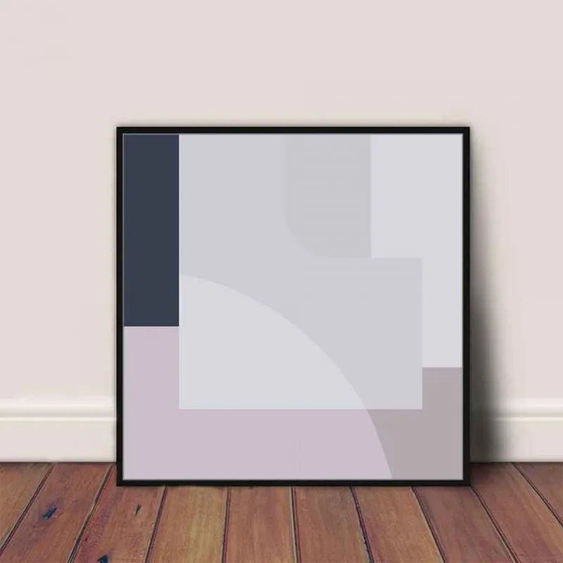 Tranh canvas trừu tượng khối hình học theo phong cách Morandi