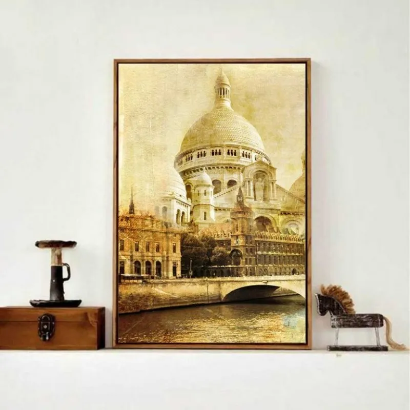 Tranh phong cảnh kiến trúc nổi tiếng tại Paris, Pháp