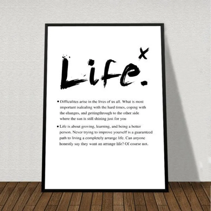 Tranh bộ lá cây đa, lá cọ dừa, và tranh chữ life