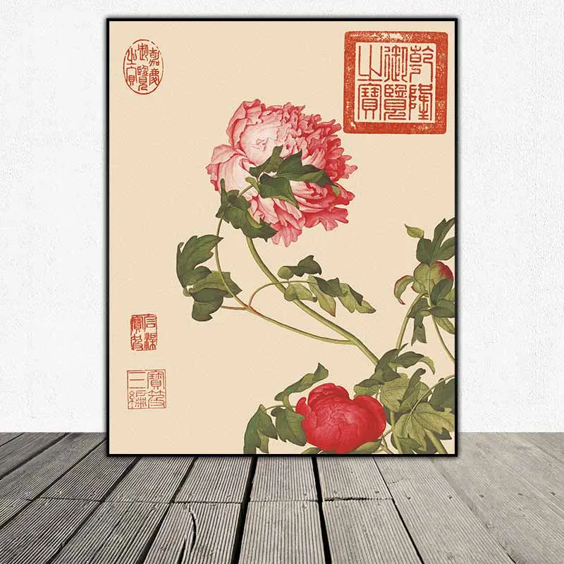 Tranh hoa Loa Kèn, hoa Mẫu Đơn, hoa Mào Gà, hoa Anh Túc, hoa Diên Vĩ