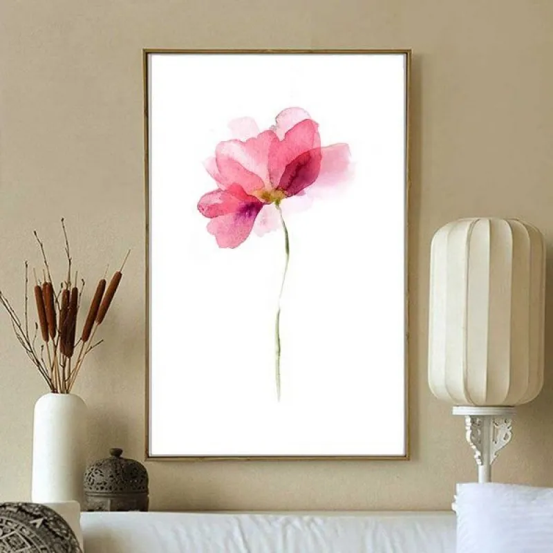 Tranh hoa màu nước trừu tượng