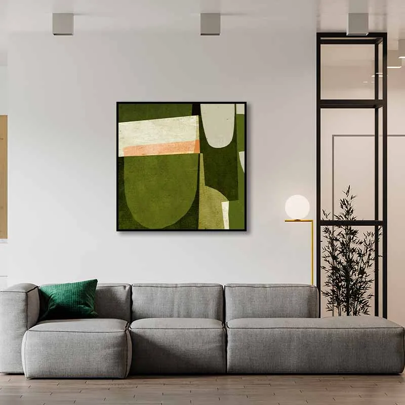 Tranh Trừu Tượng Với Gam Màu Xanh Olive - Vẻ Đẹp Trừu Tượng Tươi Mới và Êm Dịu