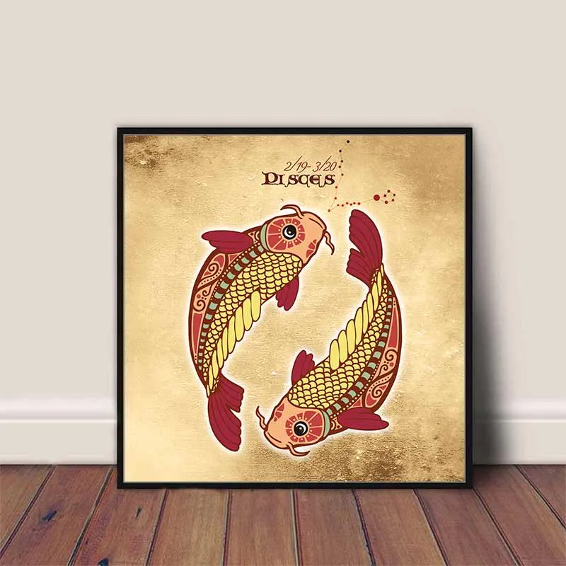 Tranh 12 cung Hoàng Đạo khổ vuông